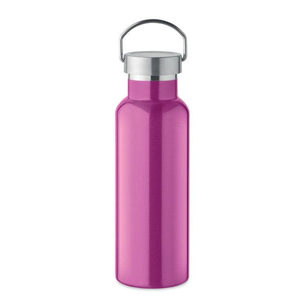 Bottiglia doppio strato 500ml Recycled Fucsia - personalizzabile con logo