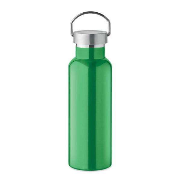 Bottiglia doppio strato 500ml Recycled Verde - personalizzabile con logo