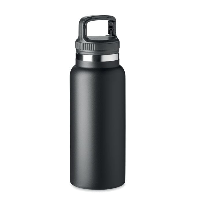 Bottiglia doppio strato 970ml Nero - personalizzabile con logo