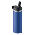 Bottiglia doppio strato Recycled blu - personalizzabile con logo