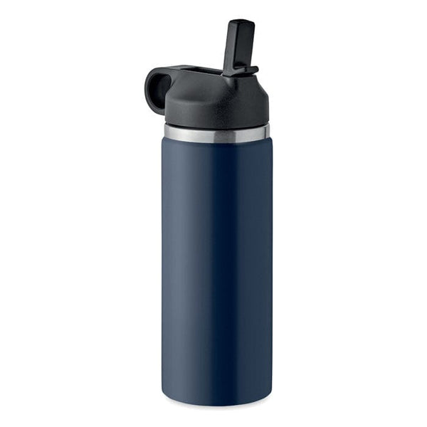Bottiglia doppio strato Recycled Dark navy - personalizzabile con logo