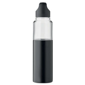 Bottiglia e tumbler 2 in 1 610ml Nero - personalizzabile con logo