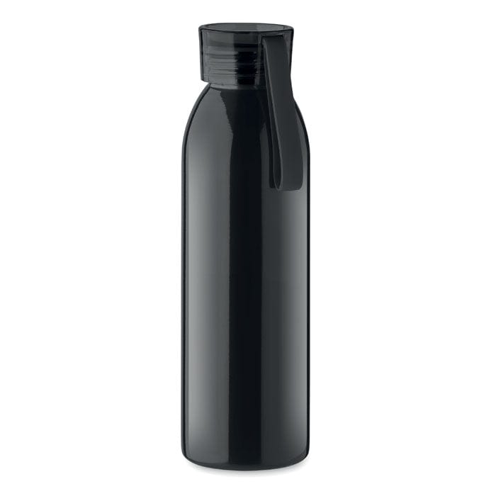 Bottiglia in acciaio inox 650ml Nero - personalizzabile con logo