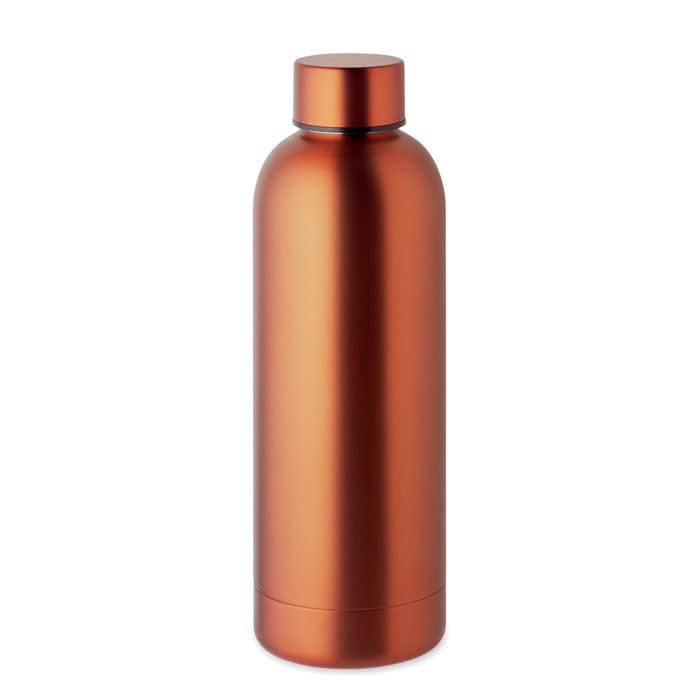 Bottiglia in acciaio inox riciclato arancione - personalizzabile con logo