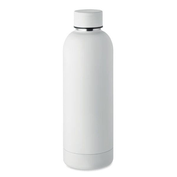 Bottiglia in acciaio inox riciclato bianco - personalizzabile con logo