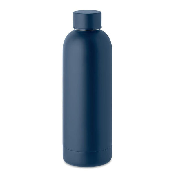 Bottiglia in acciaio inox riciclato blu navy - personalizzabile con logo