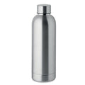 Bottiglia in acciaio inox riciclato color argento - personalizzabile con logo