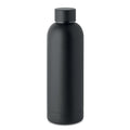 Bottiglia in acciaio inox riciclato Nero - personalizzabile con logo