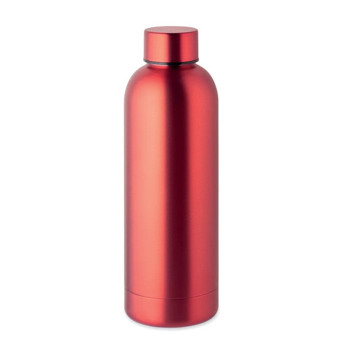 Bottiglia in acciaio inox riciclato rosso - personalizzabile con logo