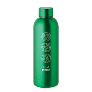 Bottiglia in acciaio inox riciclato verde - personalizzabile con logo