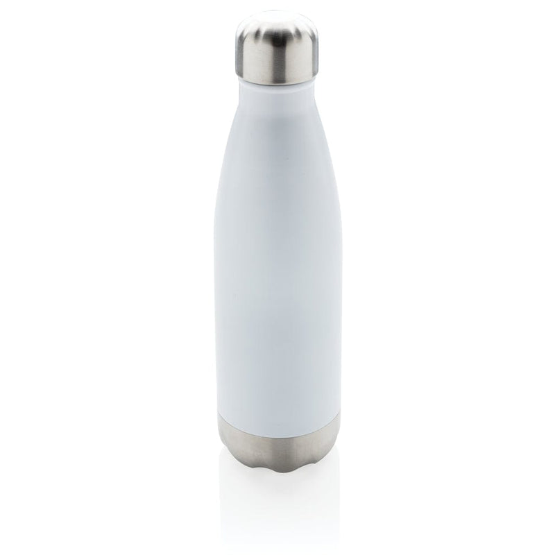 Bottiglia in acciaio isolata a vuoto bianco - personalizzabile con logo