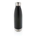 Bottiglia in acciaio isolata a vuoto nero - personalizzabile con logo