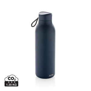 Bottiglia in acciaio riciclato RCS Avira Avior 500 ML blu navy - personalizzabile con logo