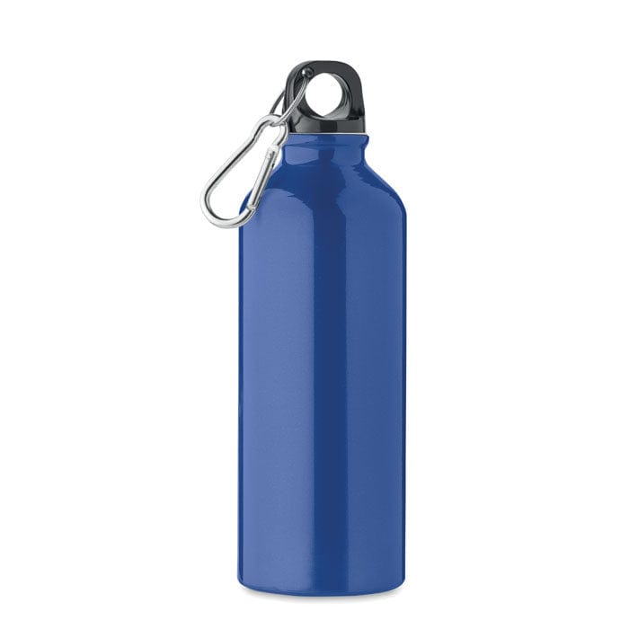 Bottiglia in alluminio riciclato 500ml blu - personalizzabile con logo