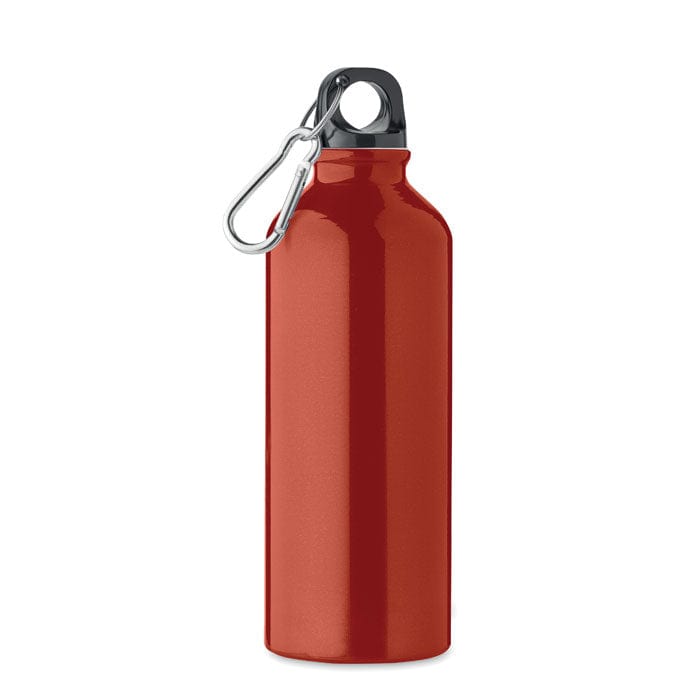 Bottiglia in alluminio riciclato 500ml rosso - personalizzabile con logo