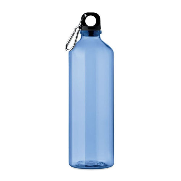 Bottiglia in RPET 750ml trasparente blu - personalizzabile con logo