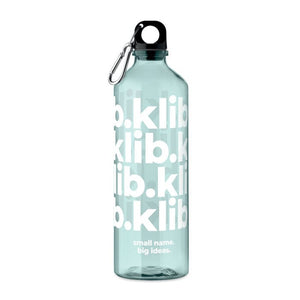 Bottiglia in RPET 750ml trasparente - personalizzabile con logo