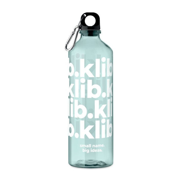 Bottiglia in RPET 750ml trasparente - personalizzabile con logo