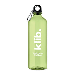 Bottiglia in RPET 750ml trasparente - personalizzabile con logo