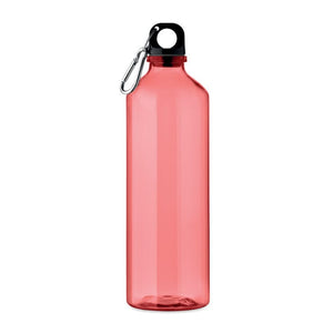 Bottiglia in RPET 750ml trasparente rosso - personalizzabile con logo