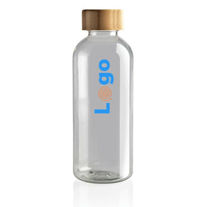Bottiglia in rPET GRS con tappo in bambù 660ml - personalizzabile con logo