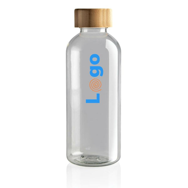 Bottiglia in rPET GRS con tappo in bambù 660ml - personalizzabile con logo