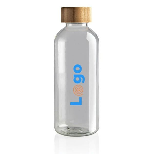 Bottiglia in rPET GRS con tappo in bambù 660ml - personalizzabile con logo