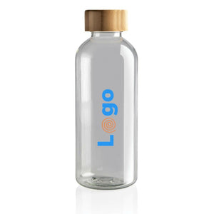 Bottiglia in rPET GRS con tappo in bambù 660ml - personalizzabile con logo