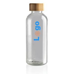 Bottiglia in rPET GRS con tappo in bambù 660ml - personalizzabile con logo