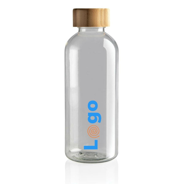 Bottiglia in rPET GRS con tappo in bambù 660ml - personalizzabile con logo