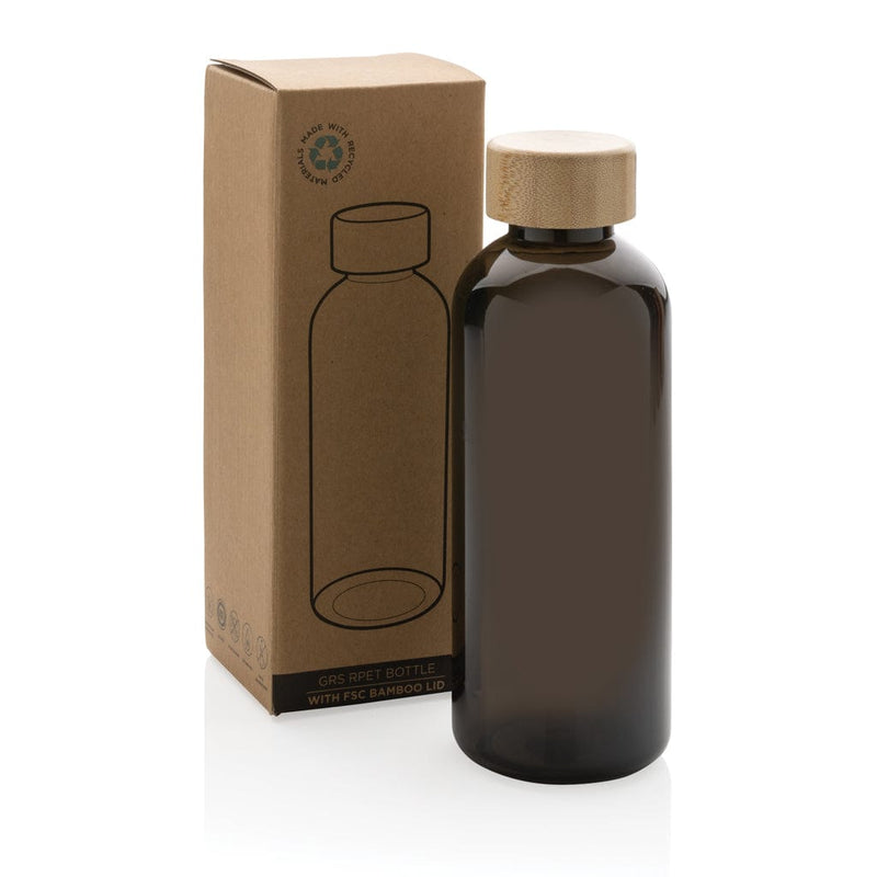 Bottiglia in rPET GRS con tappo in bambù 660ml - personalizzabile con logo