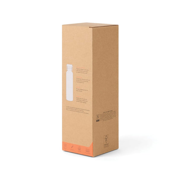 Bottiglia in titanio Nordic Drift Trail Ultra Light 600ML color argento - personalizzabile con logo