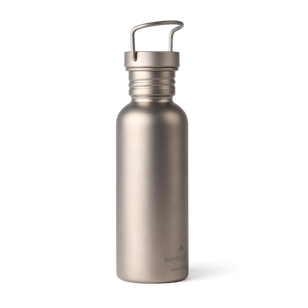 Bottiglia in titanio Nordic Drift Trail Ultra Light 600ML color argento - personalizzabile con logo
