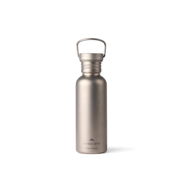 Bottiglia in titanio Nordic Drift Trail Ultra Light 600ML color argento - personalizzabile con logo