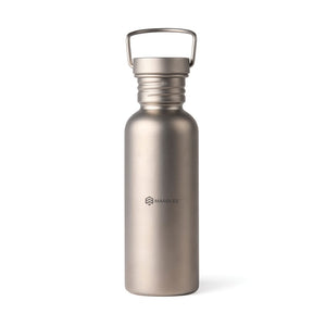 Bottiglia in titanio Nordic Drift Trail Ultra Light 600ML color argento - personalizzabile con logo