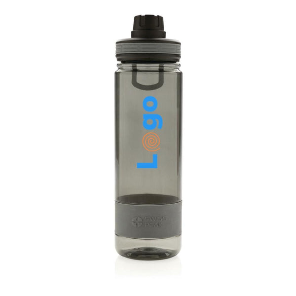 Bottiglia in tritan grigio - personalizzabile con logo