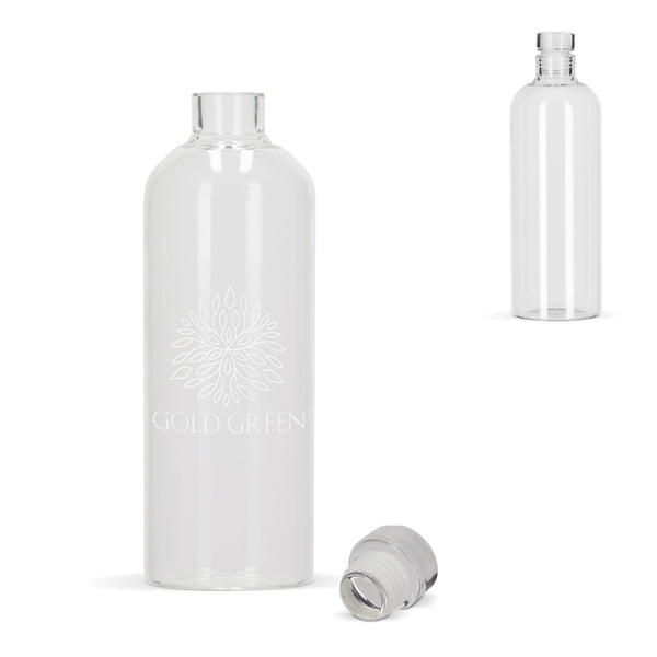 Bottiglia in vetro 1000ml Trasparente - personalizzabile con logo