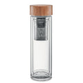 Bottiglia in vetro 420ml trasparente - personalizzabile con logo
