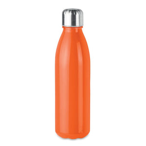 Bottiglia in vetro 500 ml colorate arancione - personalizzabile con logo