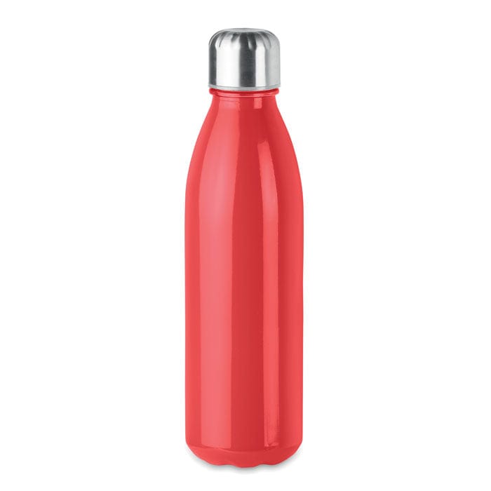 Bottiglia in vetro 500 ml colorate rosso - personalizzabile con logo