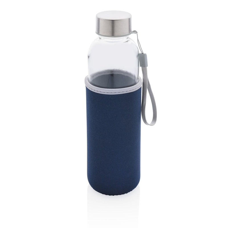 Bottiglia in vetro con manica in neoprene 500ml Colore: blu €4.29 - P433.435