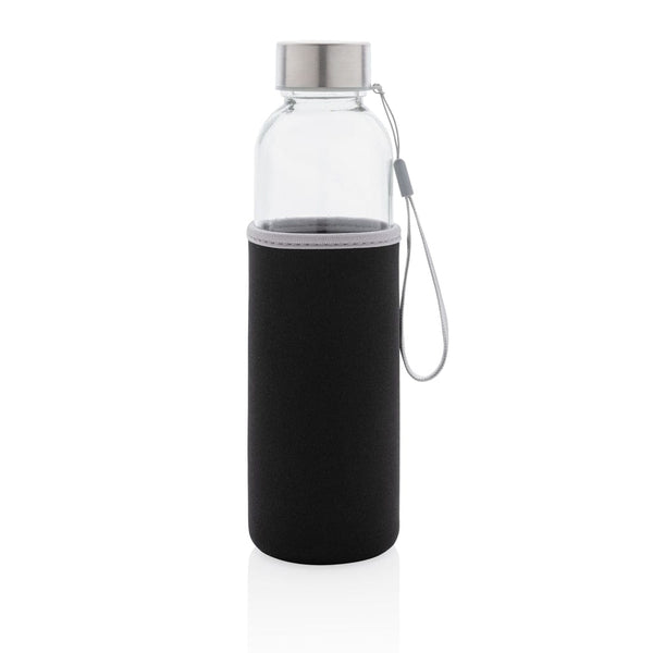 Bottiglia in vetro con manica in neoprene 500ml - personalizzabile con logo