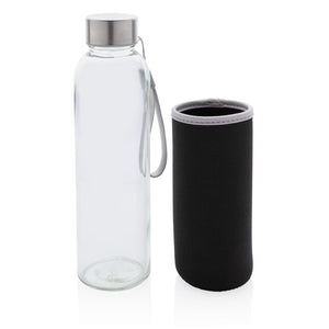 Bottiglia in vetro con manica in neoprene 500ml - personalizzabile con logo