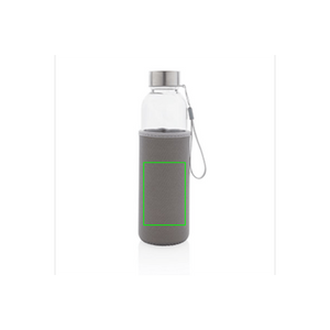 Bottiglia in vetro con manica in neoprene 500ml - personalizzabile con logo