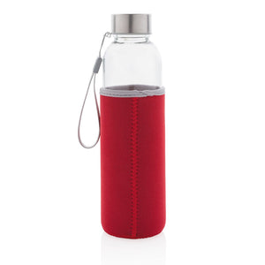 Bottiglia in vetro con manica in neoprene 500ml - personalizzabile con logo