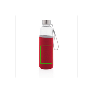 Bottiglia in vetro con manica in neoprene 500ml - personalizzabile con logo