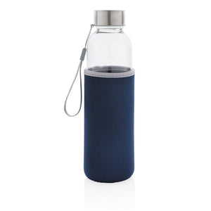 Bottiglia in vetro con manica in neoprene 500ml - personalizzabile con logo