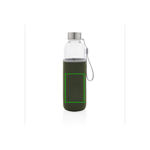 Bottiglia in vetro con manica in neoprene 500ml - personalizzabile con logo