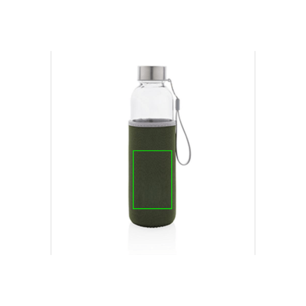 Bottiglia in vetro con manica in neoprene 500ml - personalizzabile con logo