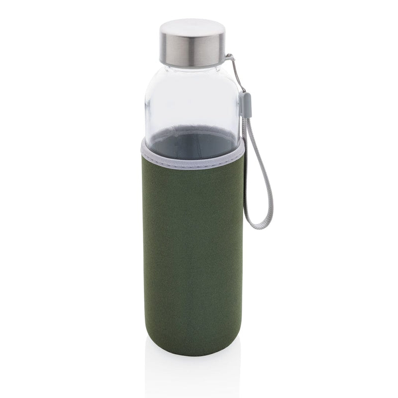 Bottiglia in vetro con manica in neoprene 500ml Colore: verde €3.29 - P433.437